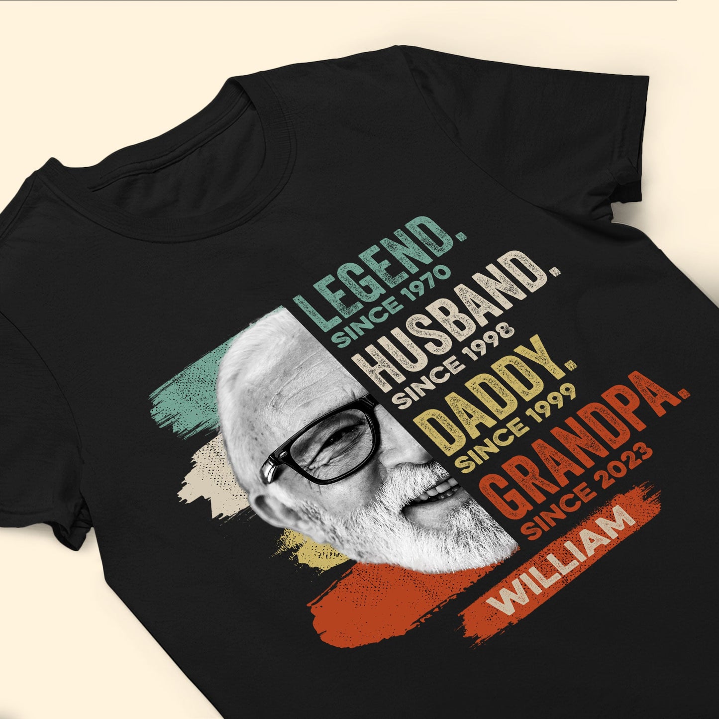 Father's Day Gifts, Legend Daddy Grandpa - Personalized Photo Shirt