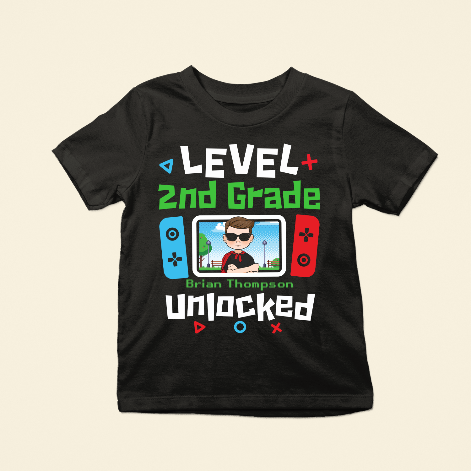 Level School Unlocked - Personalized Shirt - Back To School Gift For Kids,  Student, Son, Daughter, Back2School, Game Lovers