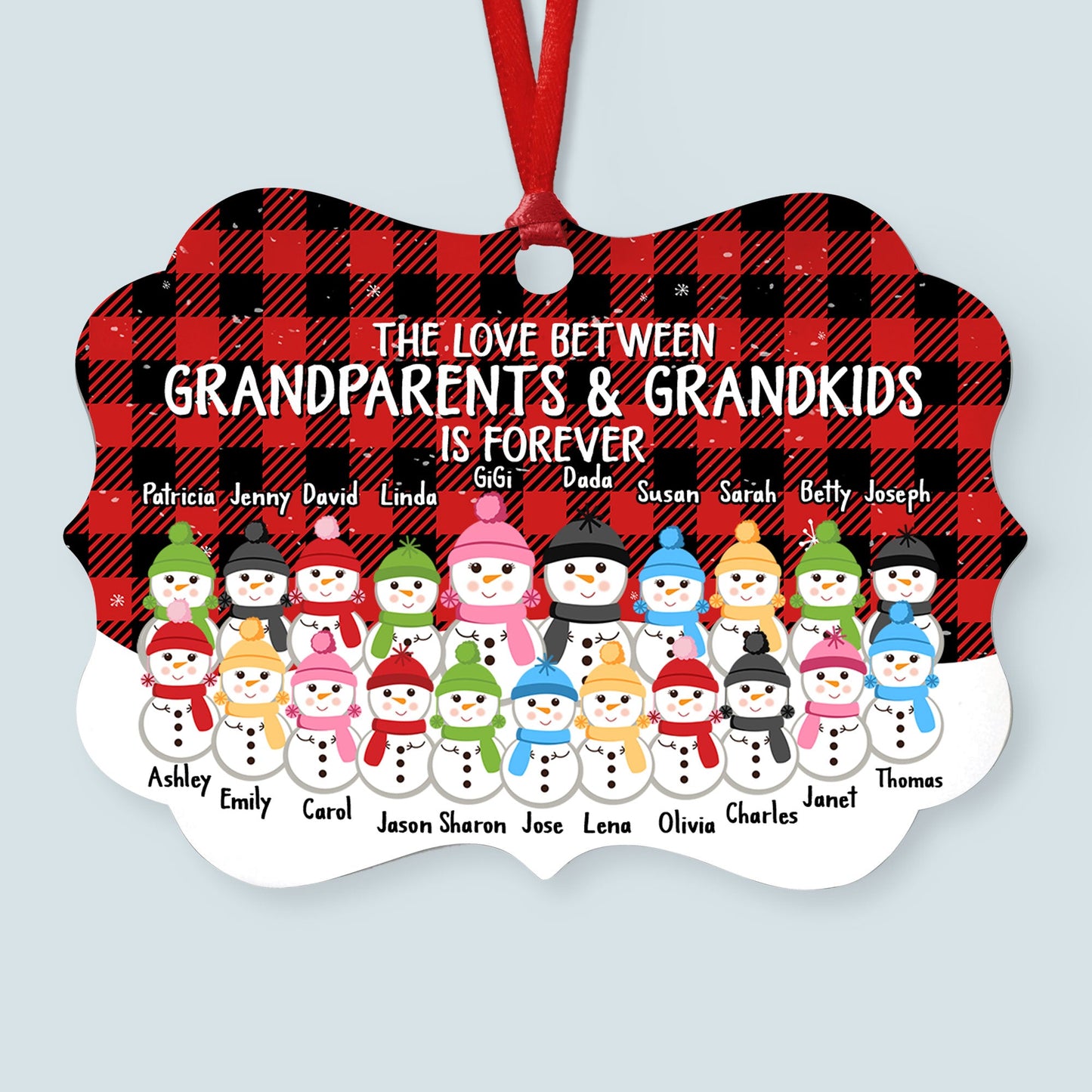 Life Is Better With Grandkids - Personalized Aluminum Ornament