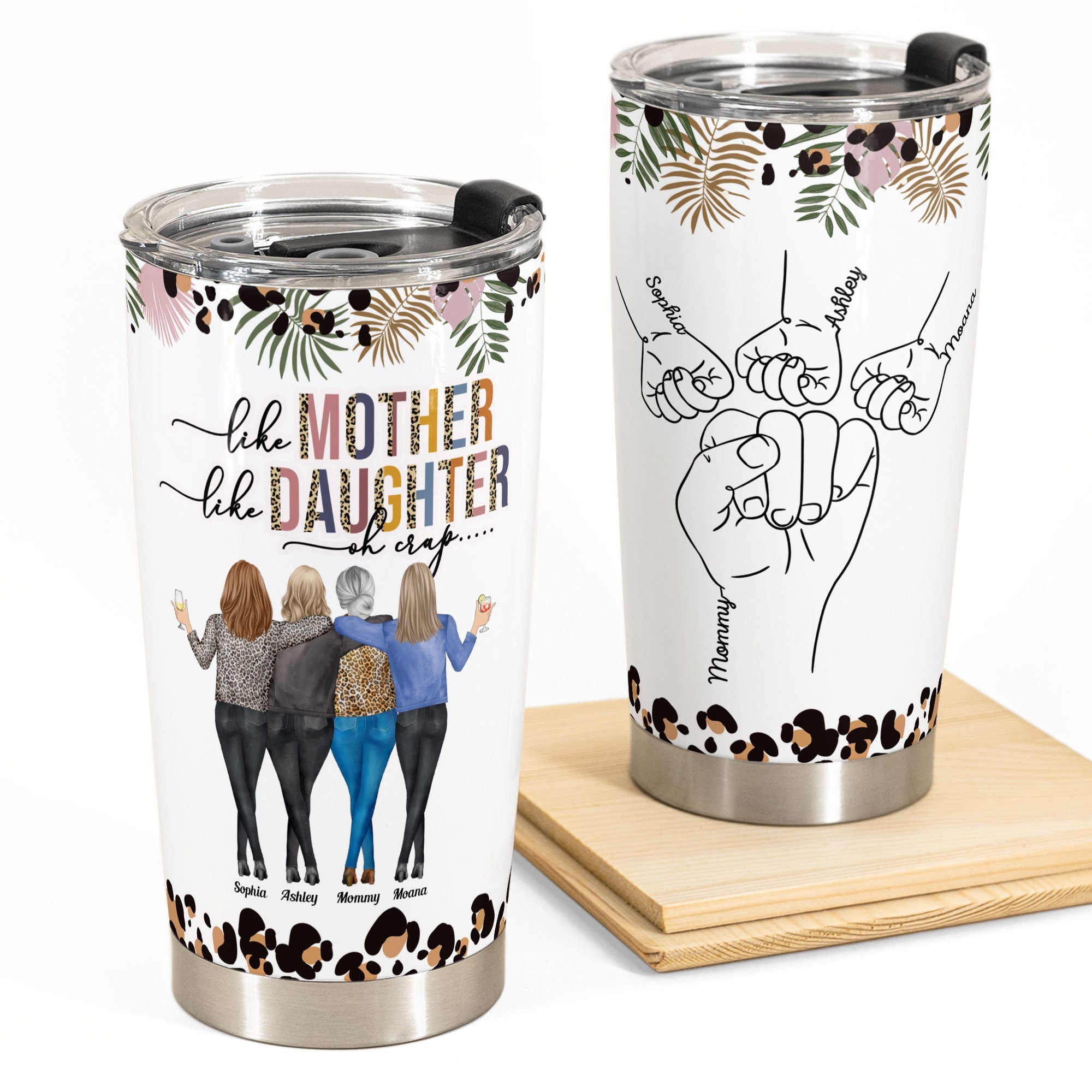 Personalized Tumbler - Gift For Mom & Daughter - Like Mother Like