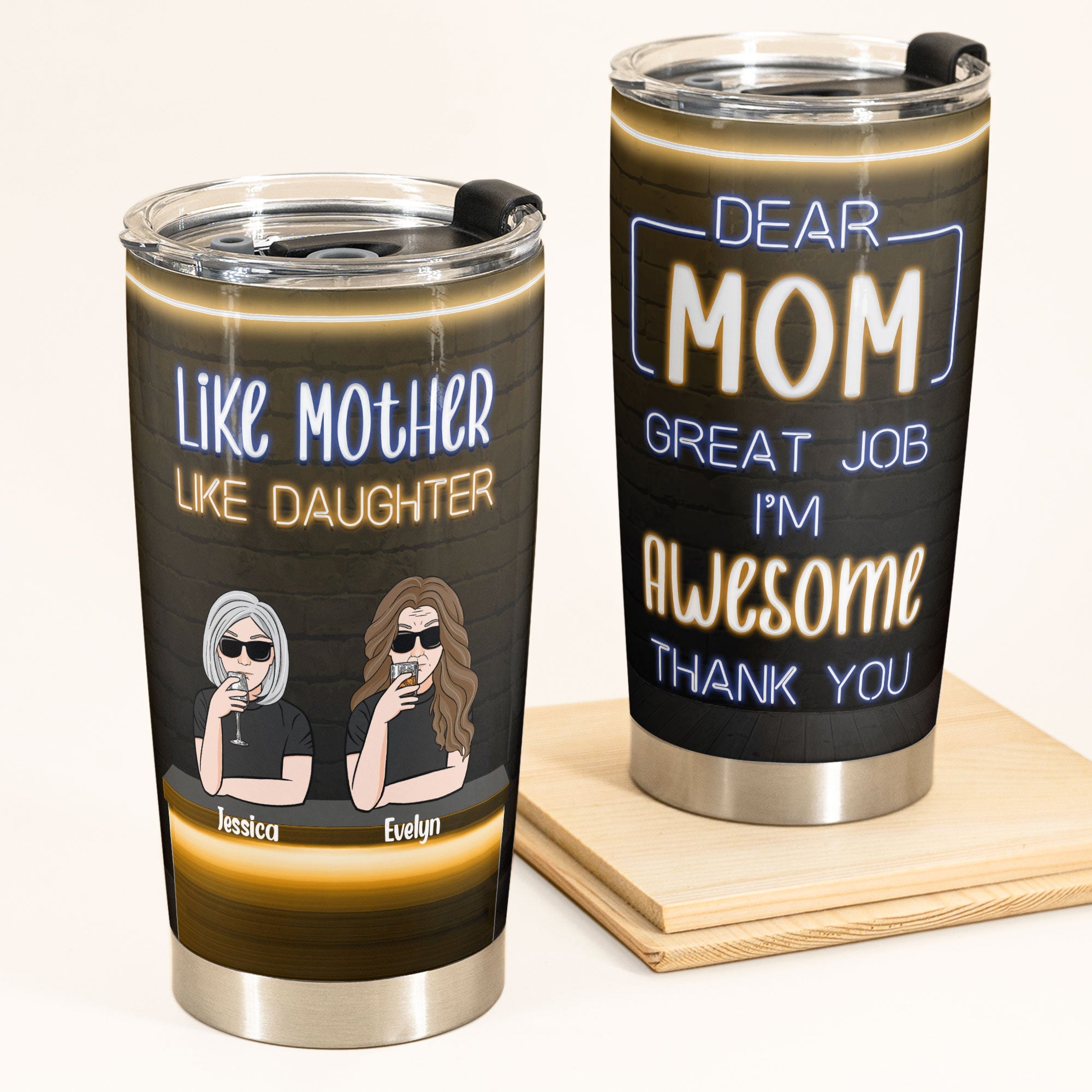 Dear Mom Great Job I Am Awesome - Personalized Tumbler Cup - Birthday –  Macorner