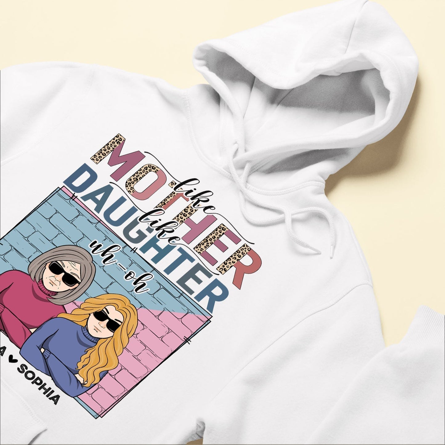 Like Mother Like Daughter Uh Oh - Personalized Shirt - Birthday Gifts For Mother, Daughter