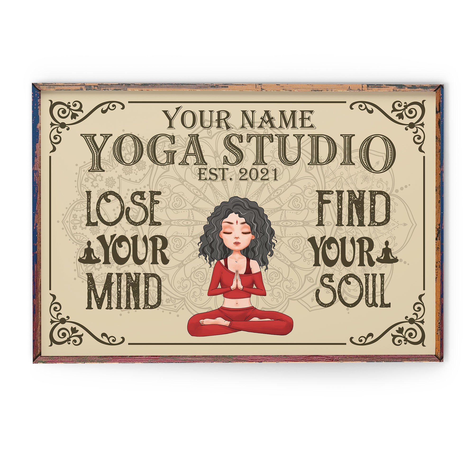 Targa in latta con scritta Lose Your Mind Find Your Soul, decorazione Targa in latta con scritta Lose Your Mind Find Your Soul, decorazione