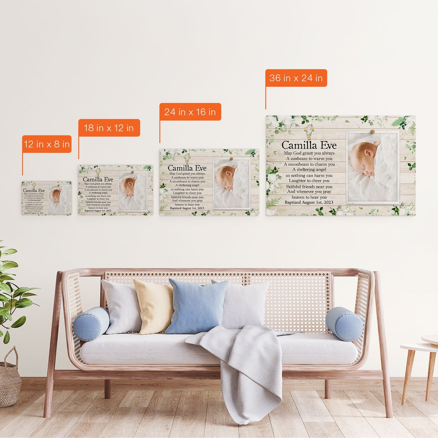 May God Grant You Always A Sunbeam To Warm You - Personalized Wrapped Canvas