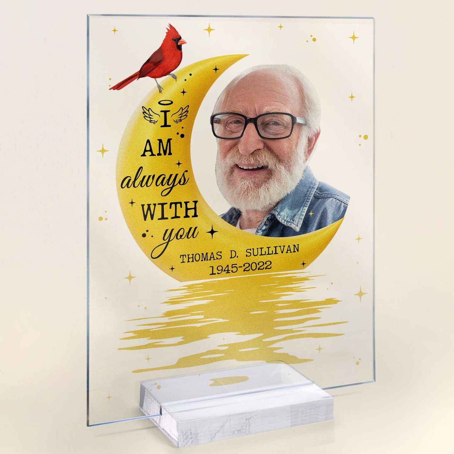 Memorial Gifts I Am Always With You 2 - Personalized Acrylic Photo Plaque