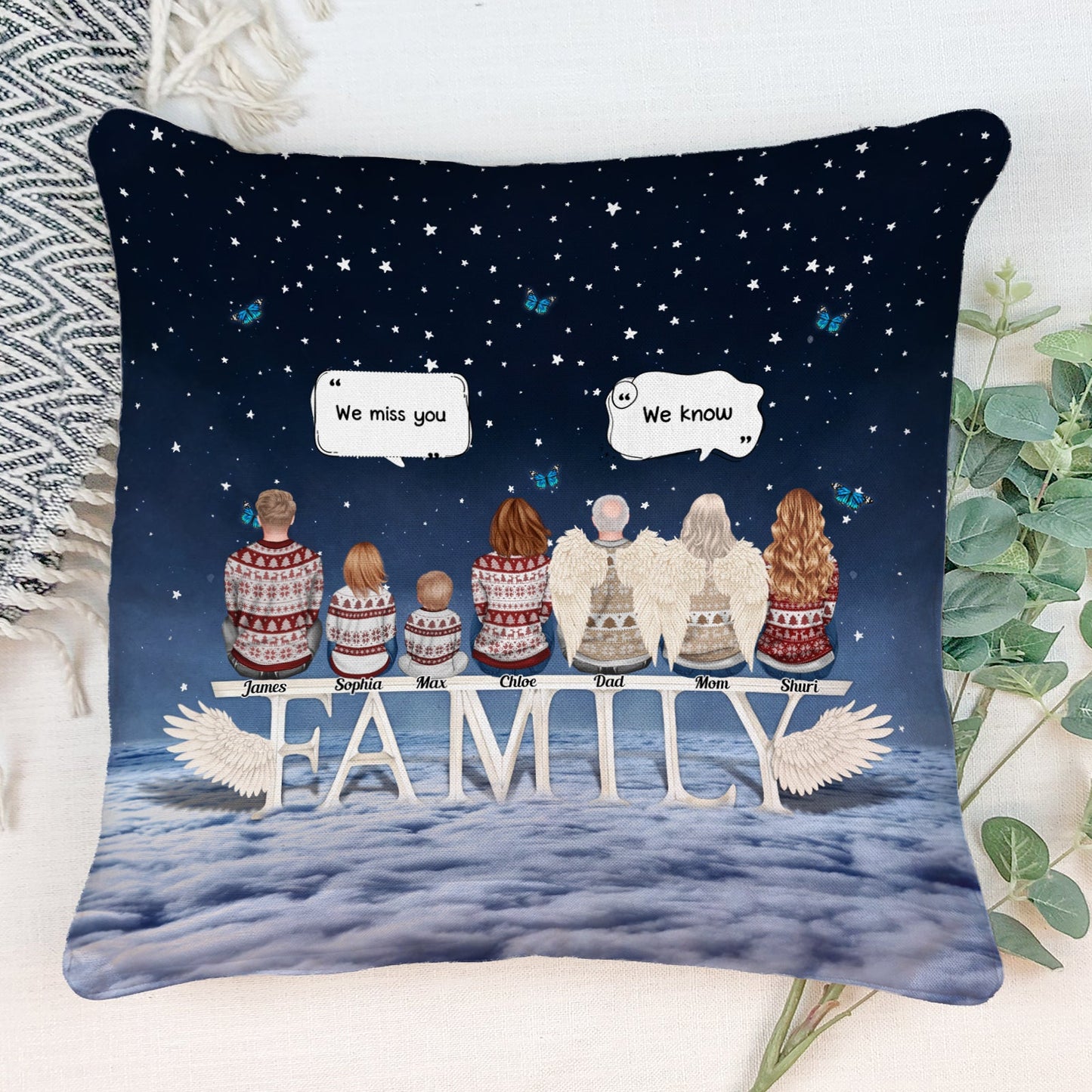 Missing You Every Single Day - Personalized Pillow (Insert Included)