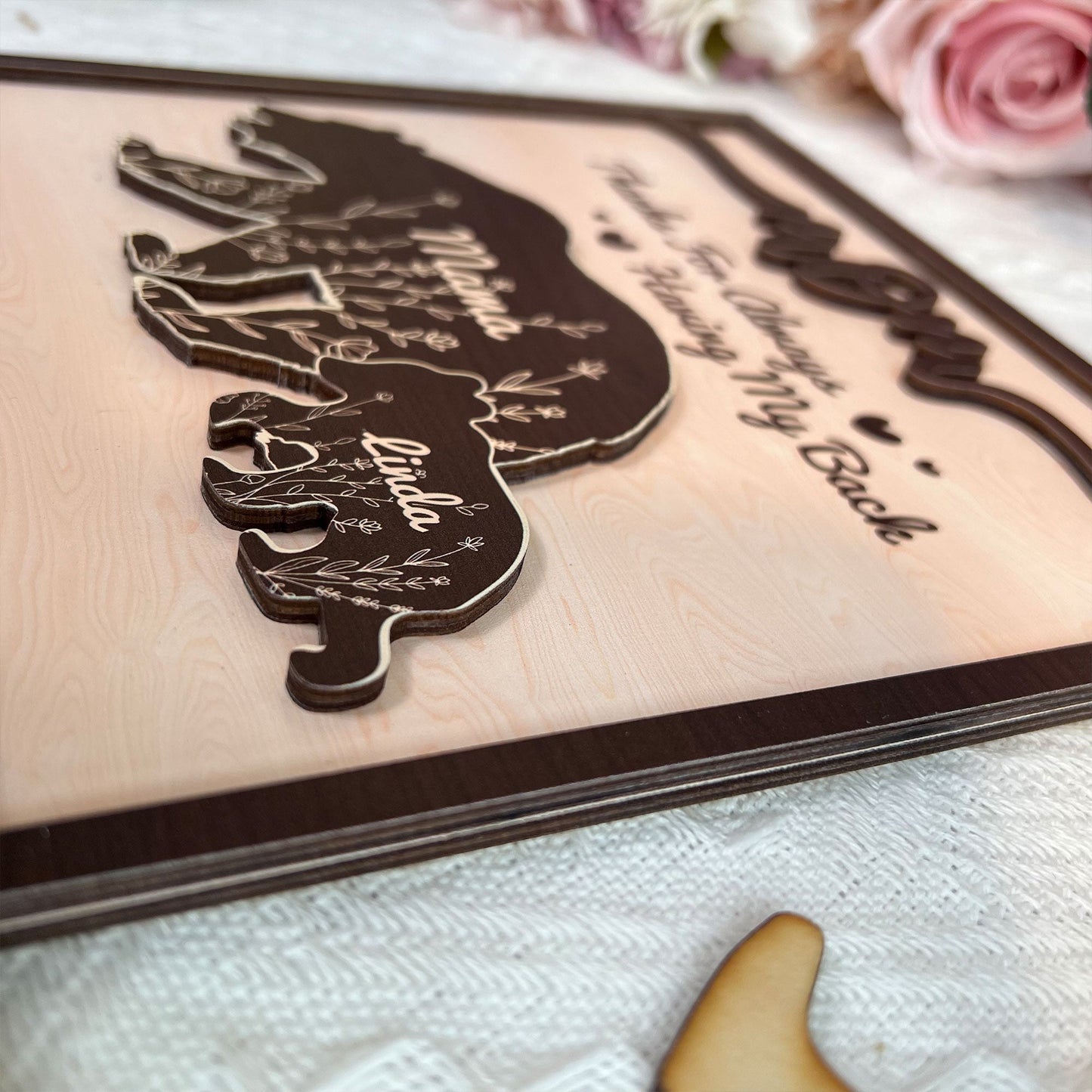 Mom Everything We Are You Helped Us To Be - Personalized Wooden Plaque