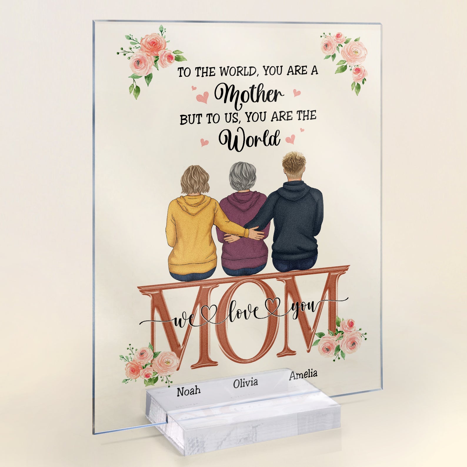To Us You Are The World - Personalized Acrylic Plaque – Macorner