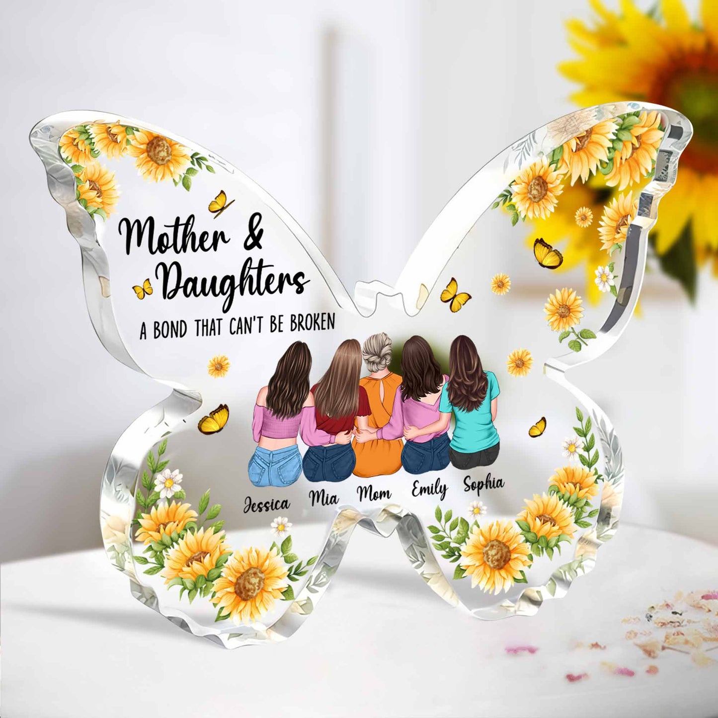 Mother Daughter, Bond That Can't Be Broken - Personalized Acrylic Plaque