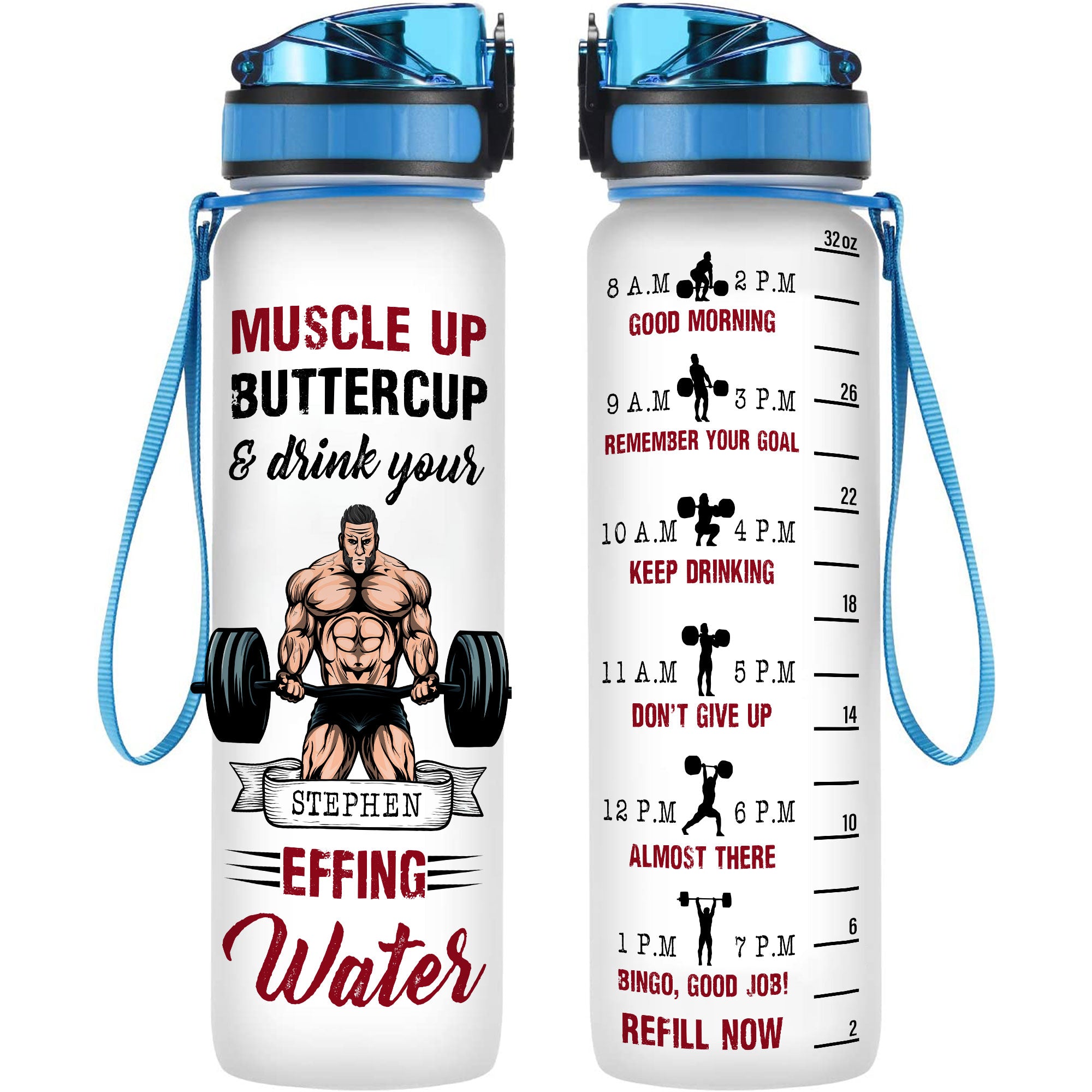 Funny Gym Gifts Men Funny Bodybuilding Fitness Gym Water Bottle