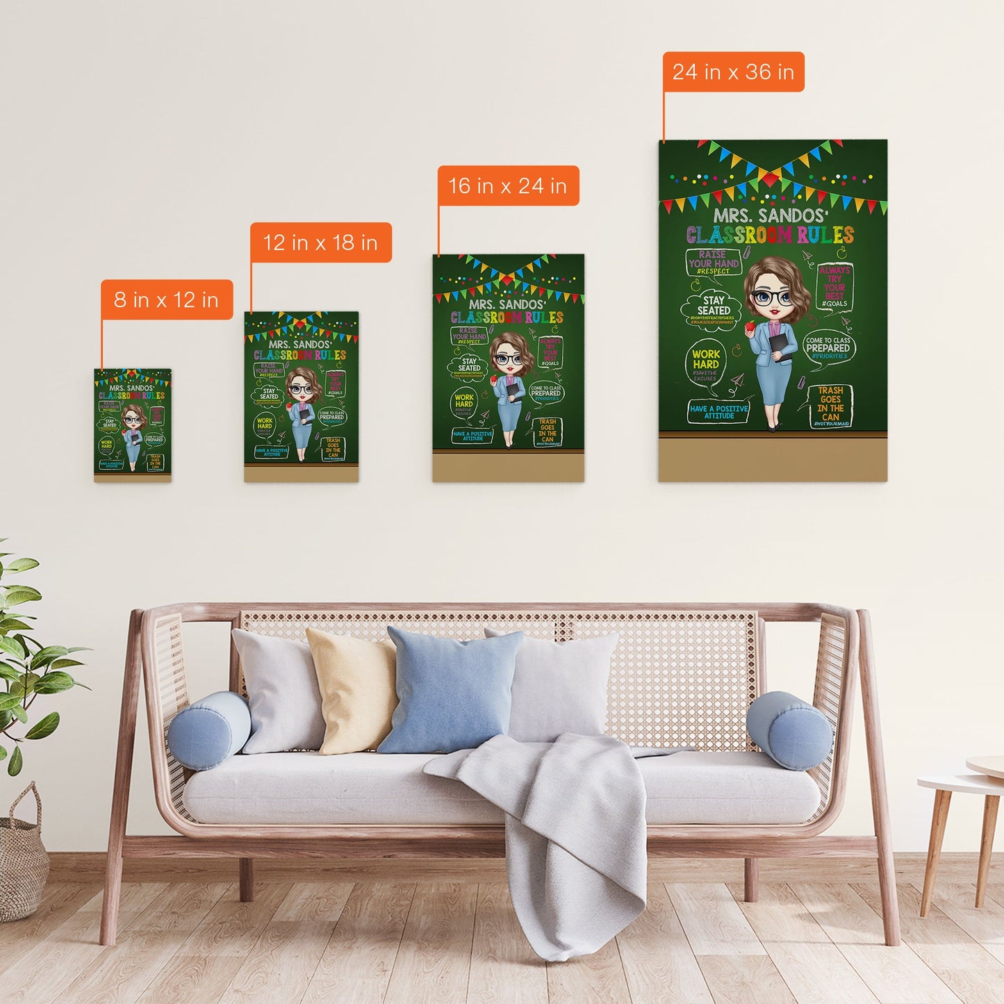 My Classroom Rules - Personalized Poster/Wrapped Canvas