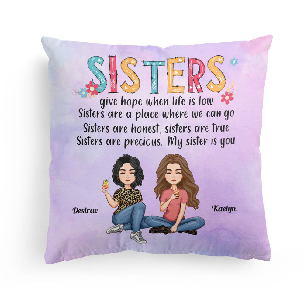 Sisters Forever - Personalized Pillow (Insert Included) – Macorner