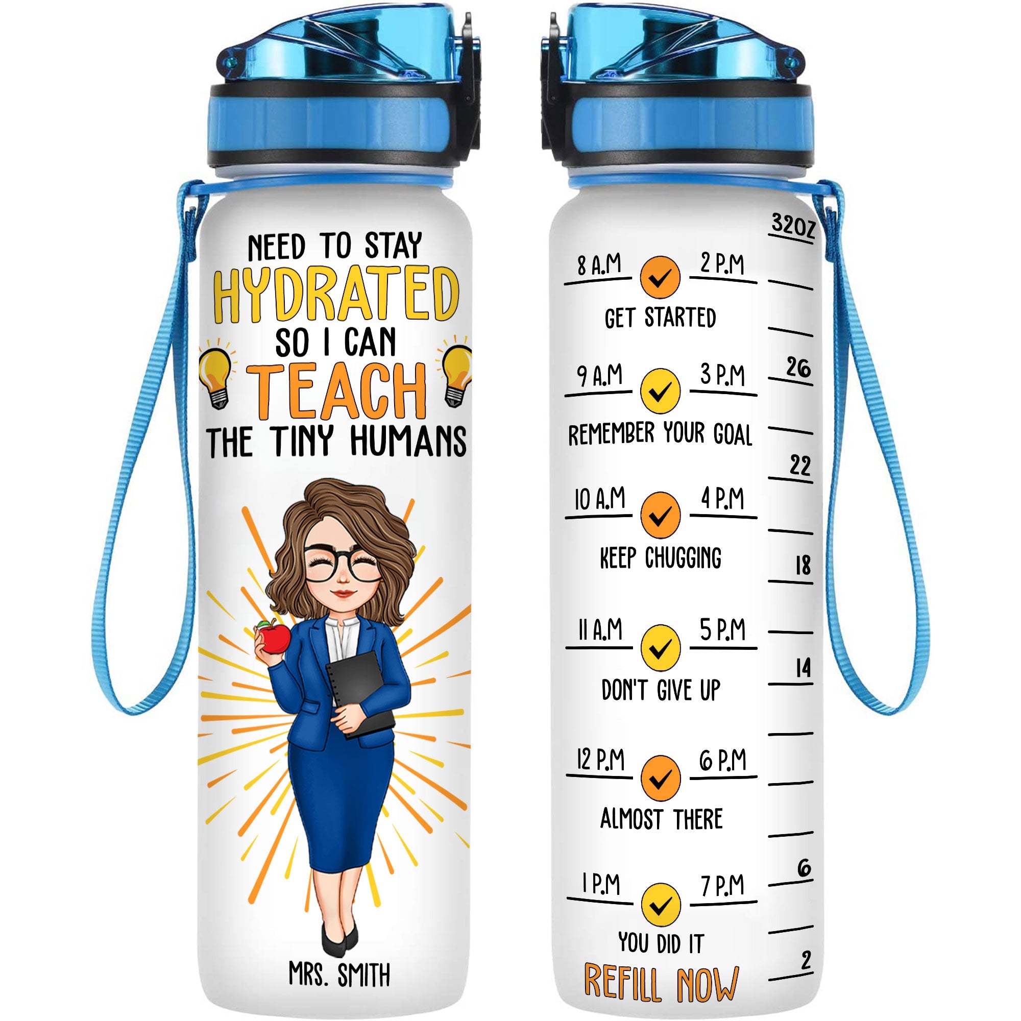 Just A Girl With Goals - Personalized Water Tracker Bottle – Macorner