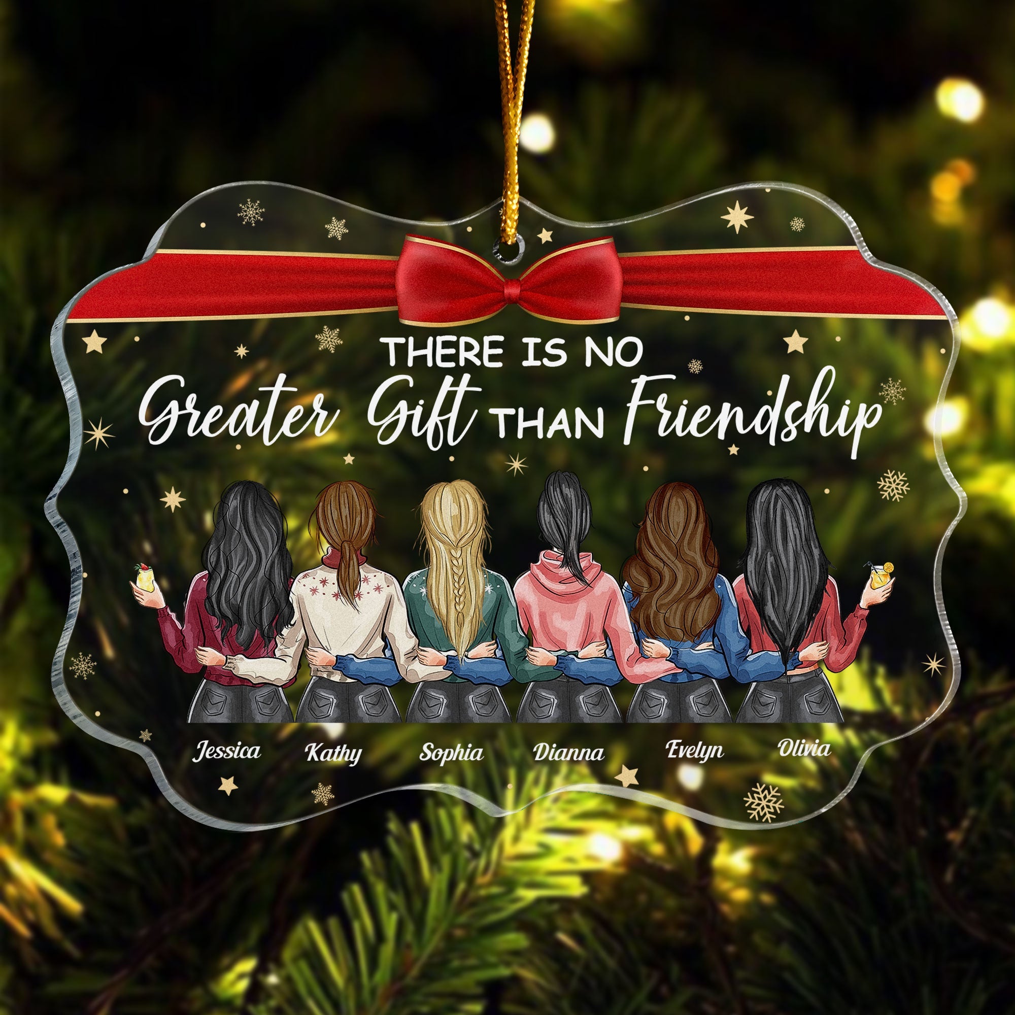 Personalized Christmas Ornament - There Is No Greater Gift Than Friendship