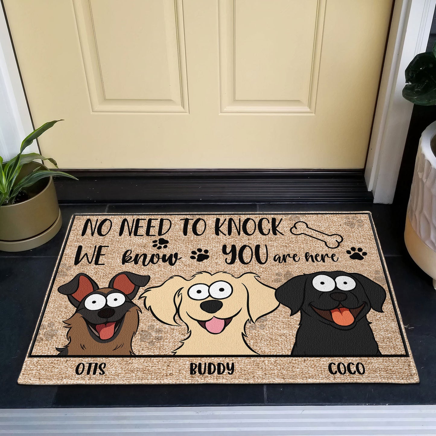 No Need To Knock We Know You Are Here - Personalized Doormat