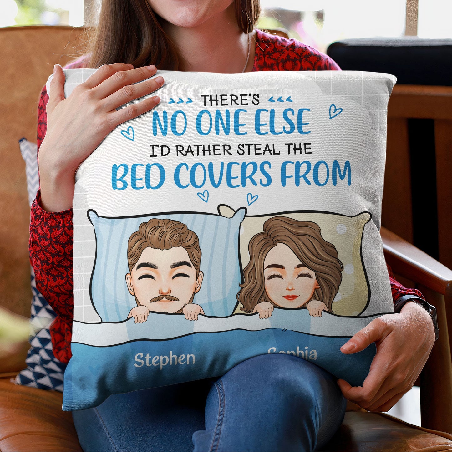No One I'd Rather Snoring Loud Beside Me - Personalized Pillow (Insert Included)
