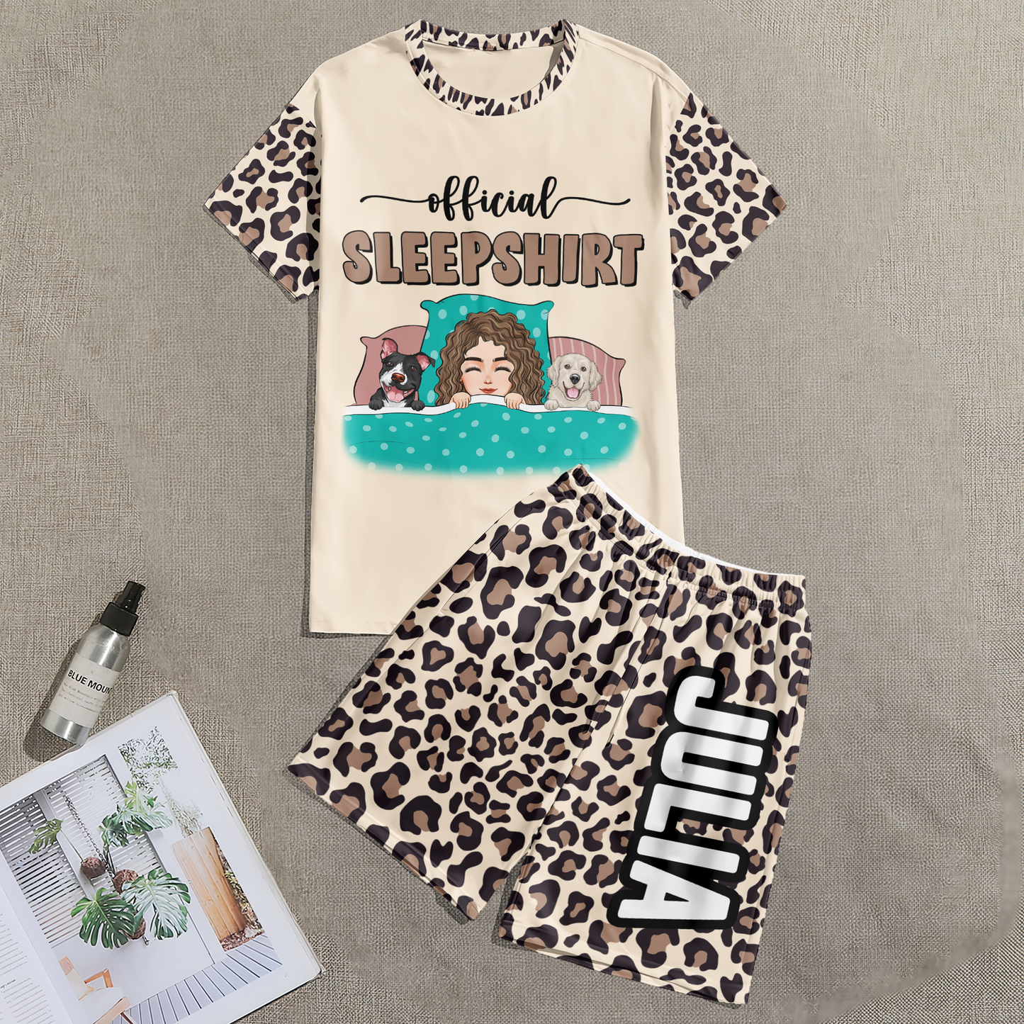 Official Sleepshirt Pajamas Set - Personalized Pajama Shorts Set