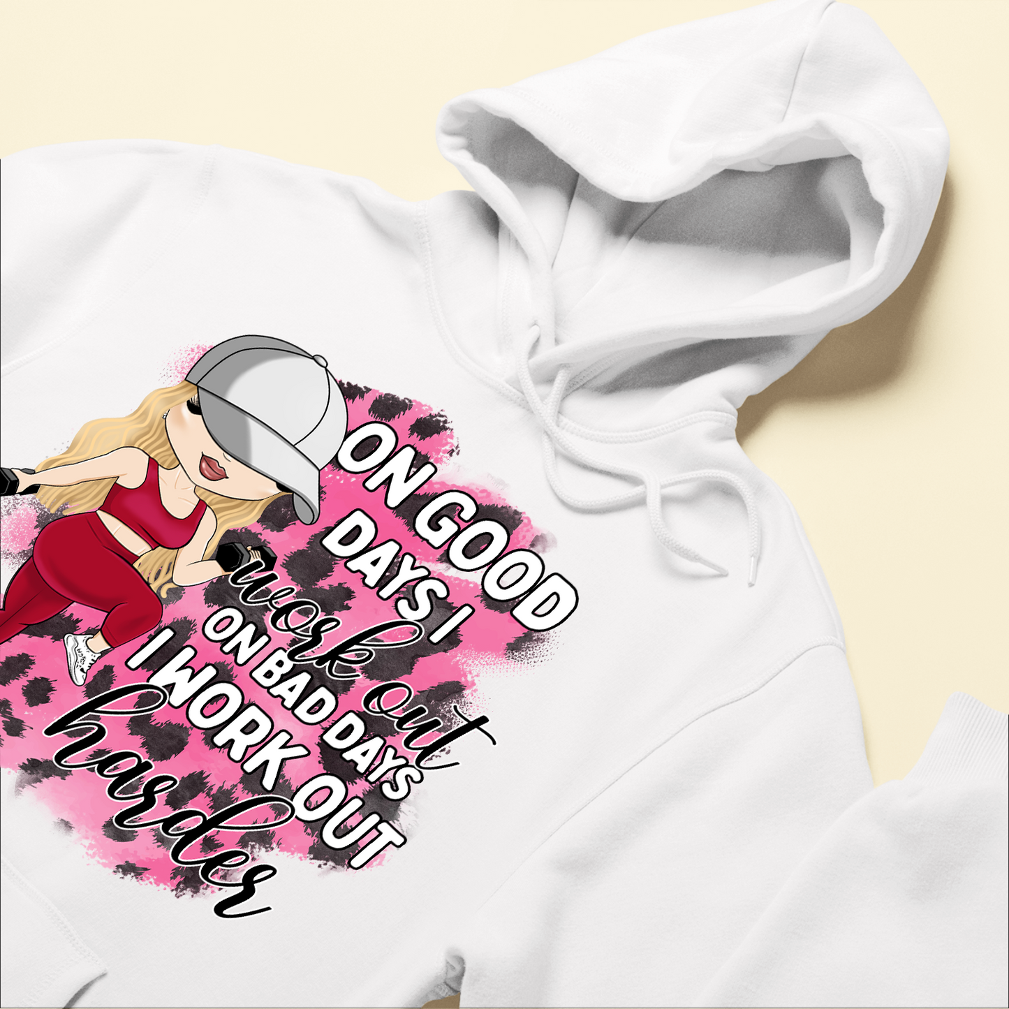 On Bad Days I Work Out Harder - Personalized Shirt - Birthday Gift For Her, Gym Girl, Fitness Lover