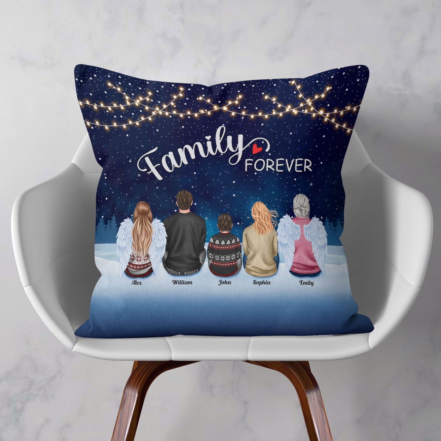 Our Family Forever - Personalized Pillow (Insert Included)