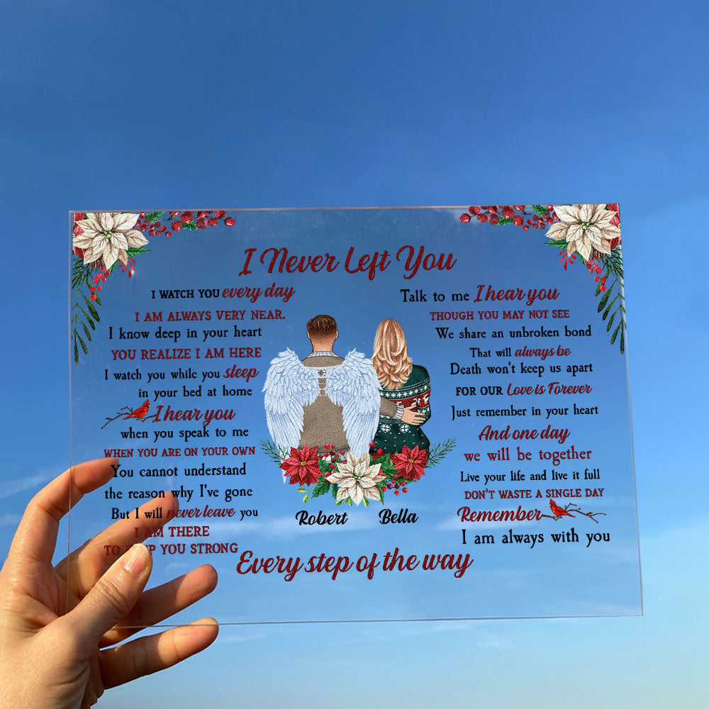 Remember I Am Always With You - Personalized Acrylic Plaque - Christmas, Memorial Gift For Family Members, Memory Loving, Dad, Mom, Grandparents