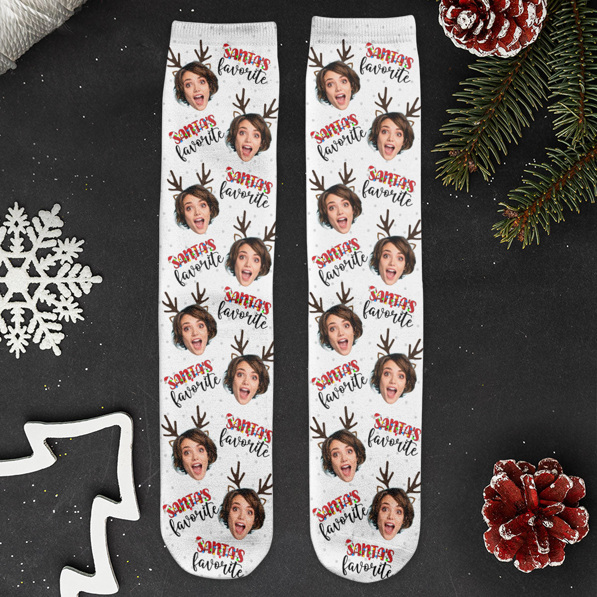 Santa's Favorite - Personalized Crew Socks