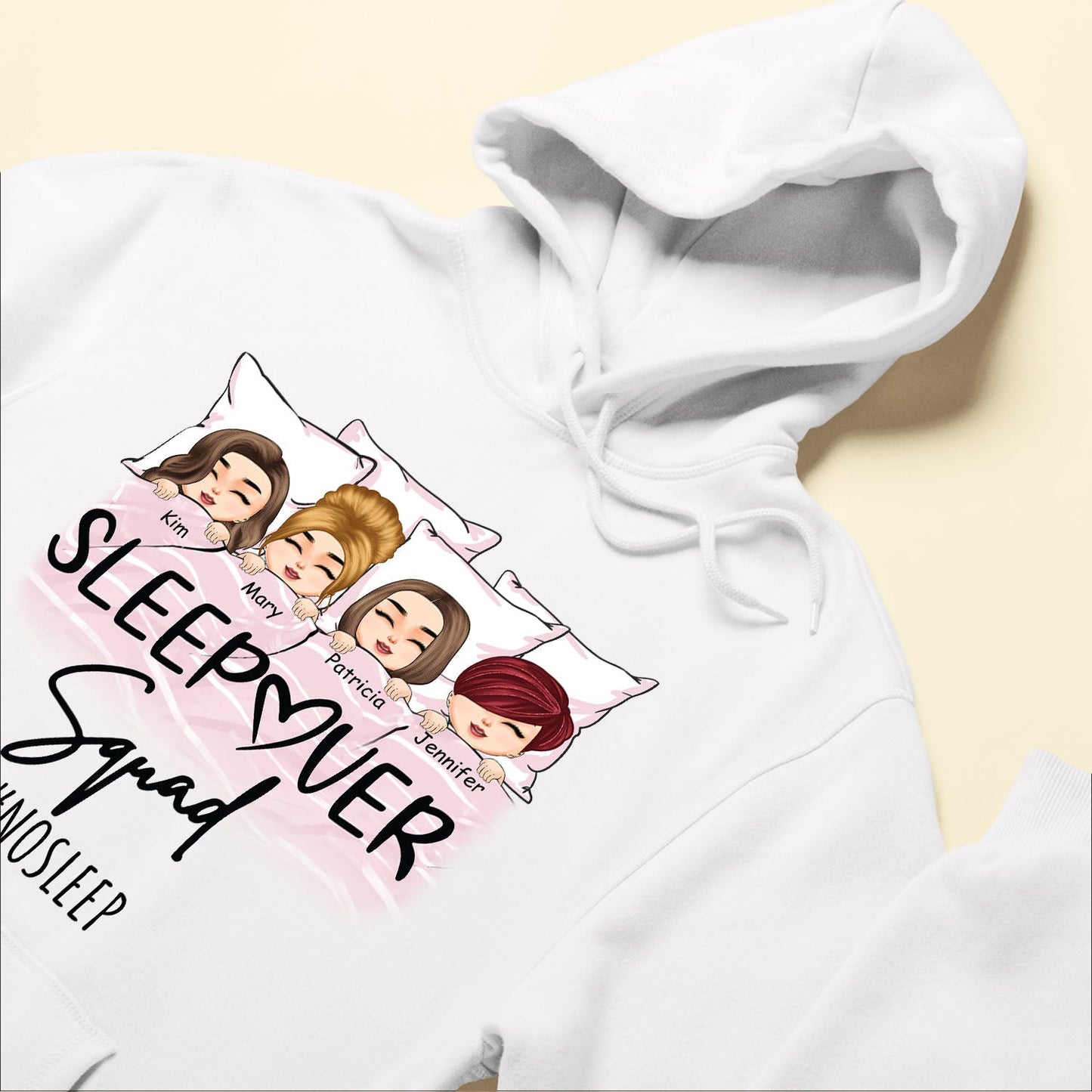 Sleepover Squad - Personalized Shirt - Birthday, Anniversary Gift For Group Of Friends, Slumber Party