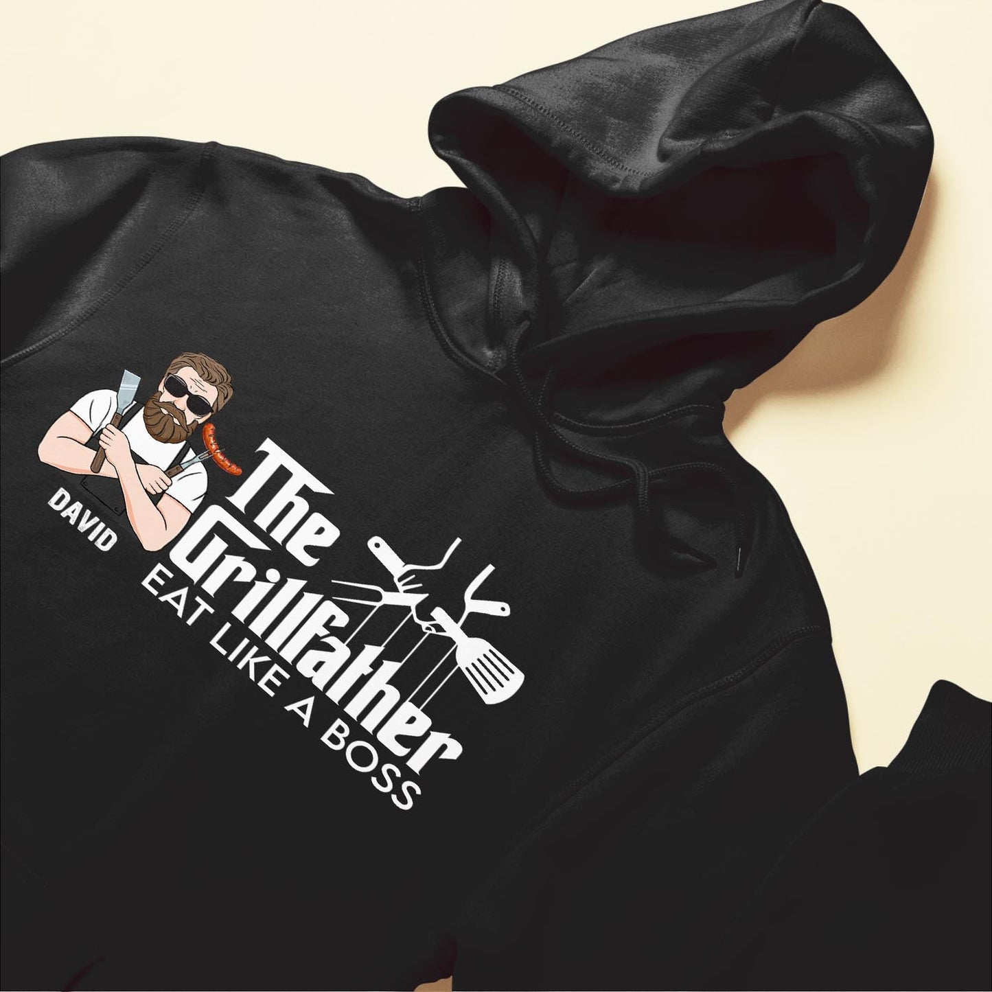 The Grillfather Eat Like A Boss - Personalized Shirt - Father's Day, Birthday, Funny Gift For Dad, Father, Husband