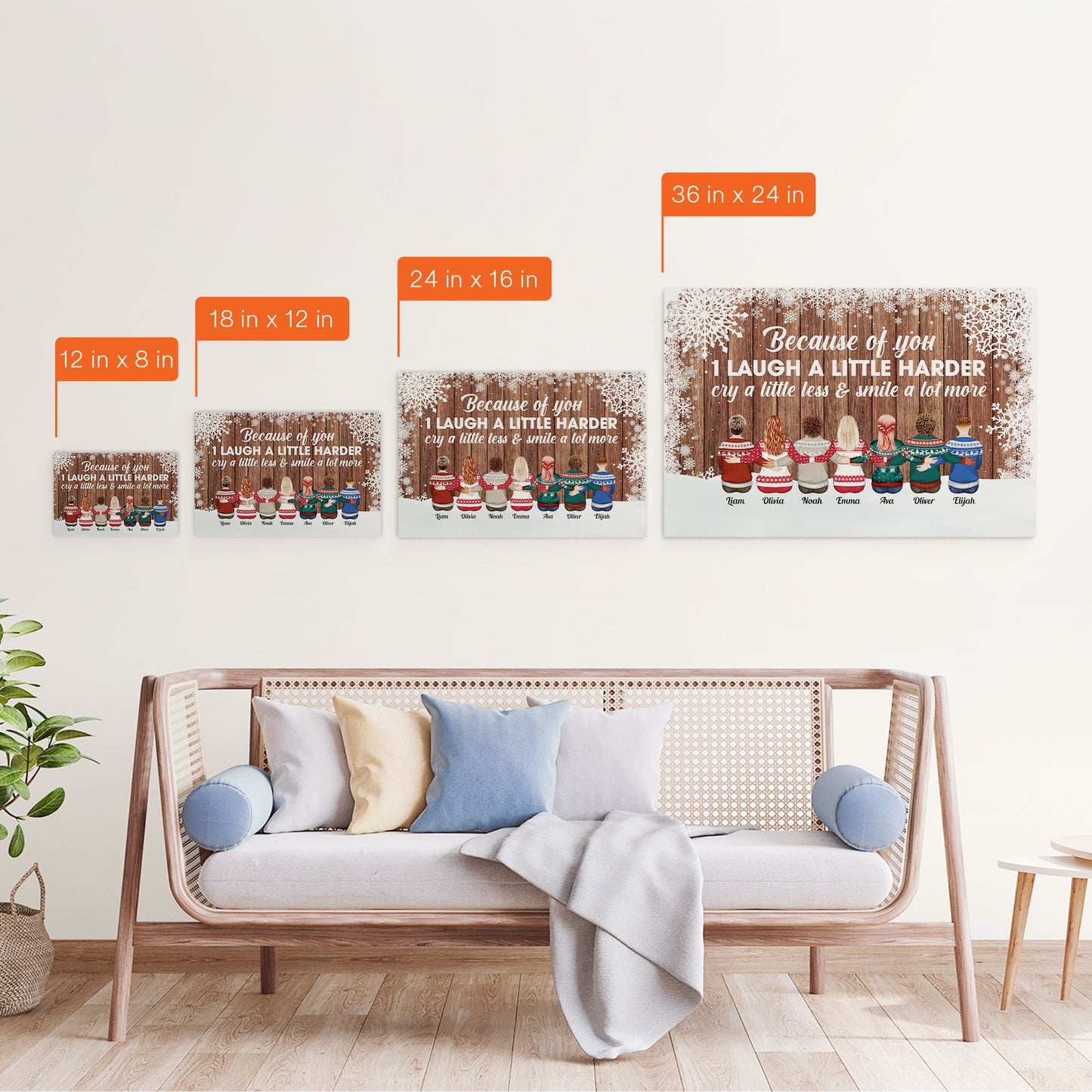 The Love Between Family Is Forever - Personalized Canvas - Christmas Gift Family Canvas For Dad, Mom, Children - Family Hugging