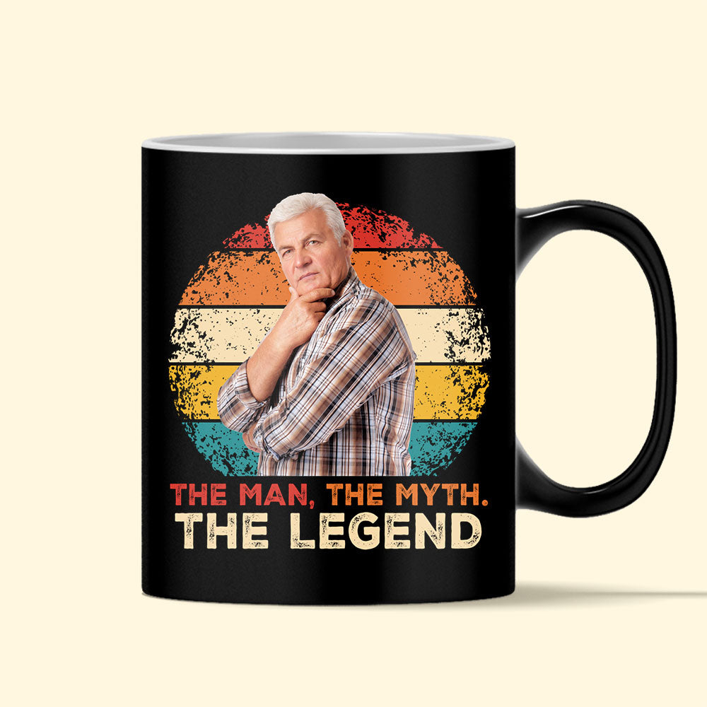 The Man. The Myth. The Legend - Personalized Photo Color Changing Mug