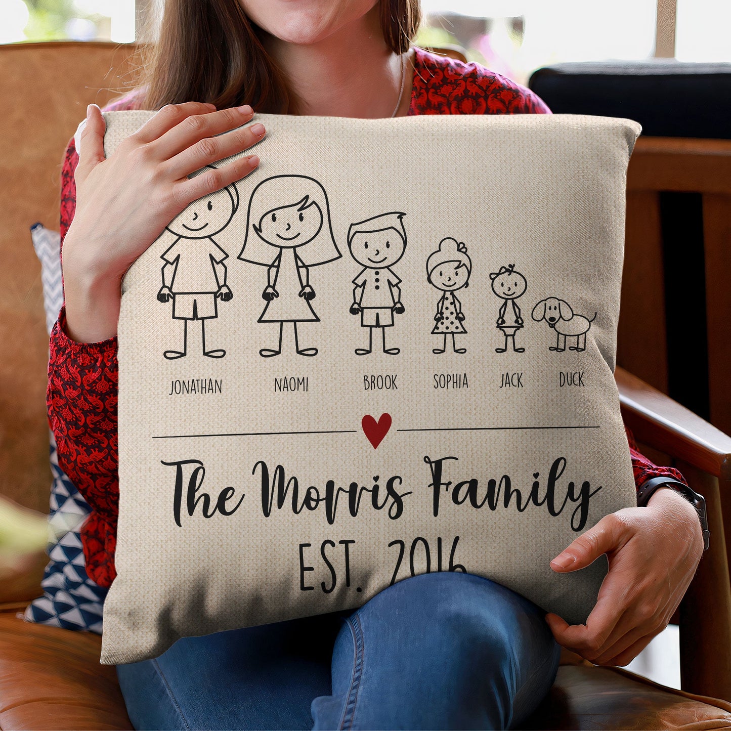 The Morris Family - Personalized Pillow (Insert Included)