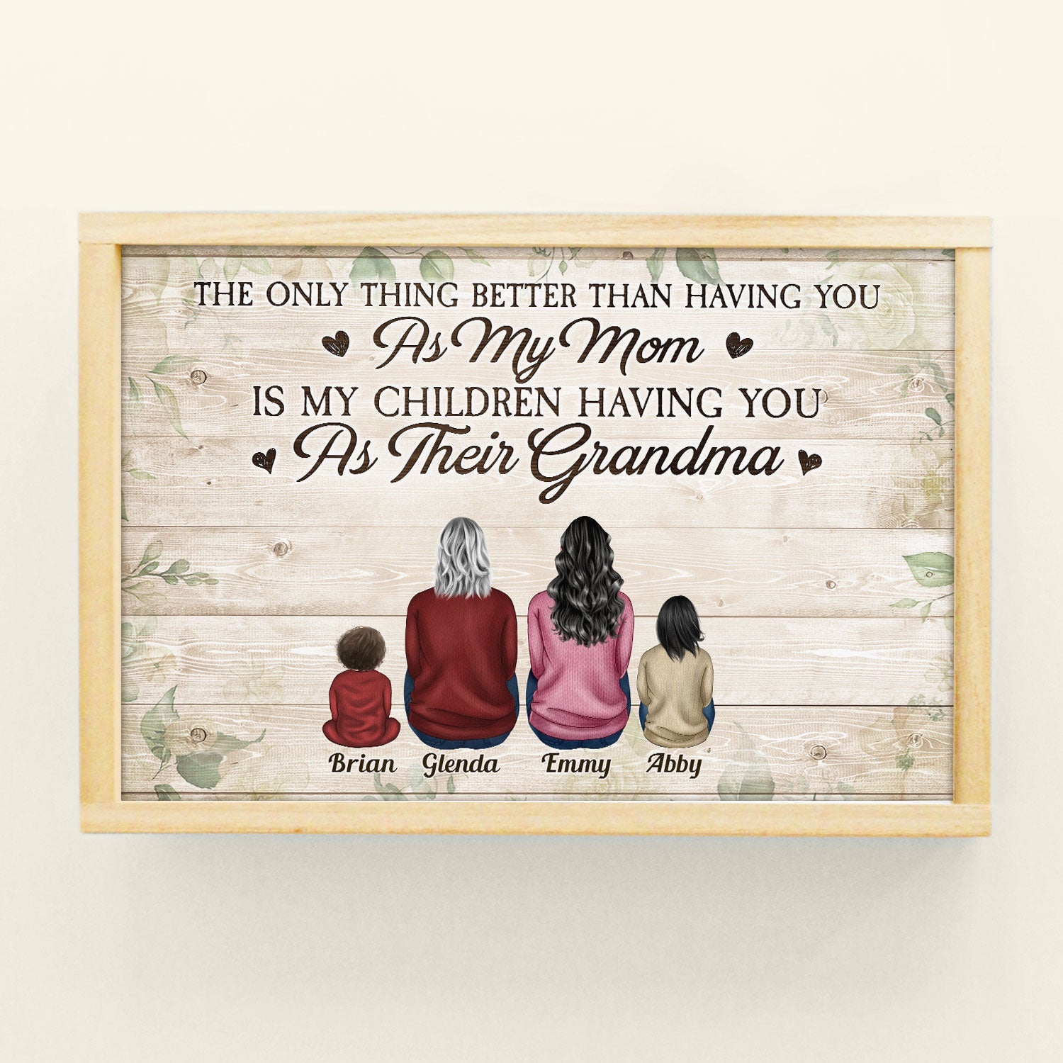 Framed Mothers Day Gift for Mom From Daughter Personalized Picture
