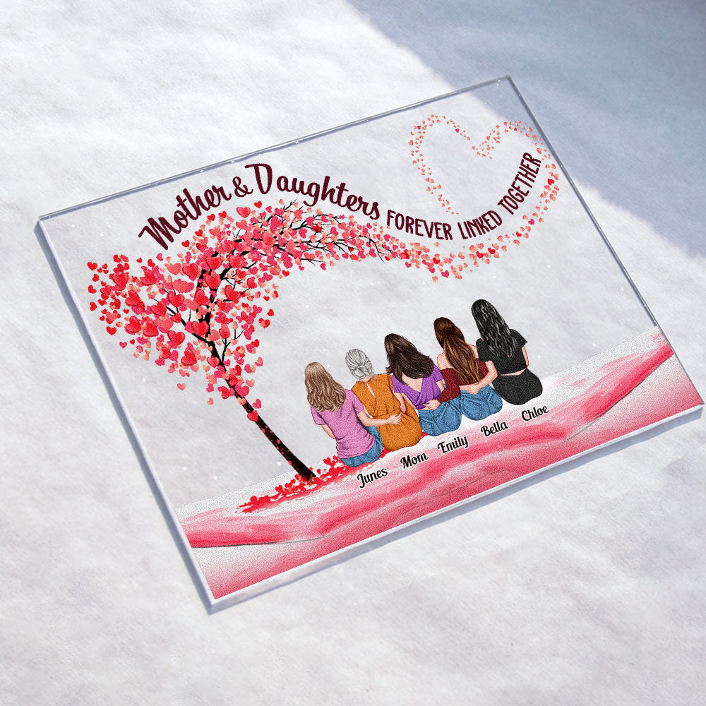 The Love Between Mother And Daughters - Personalized Acrylic Plaque