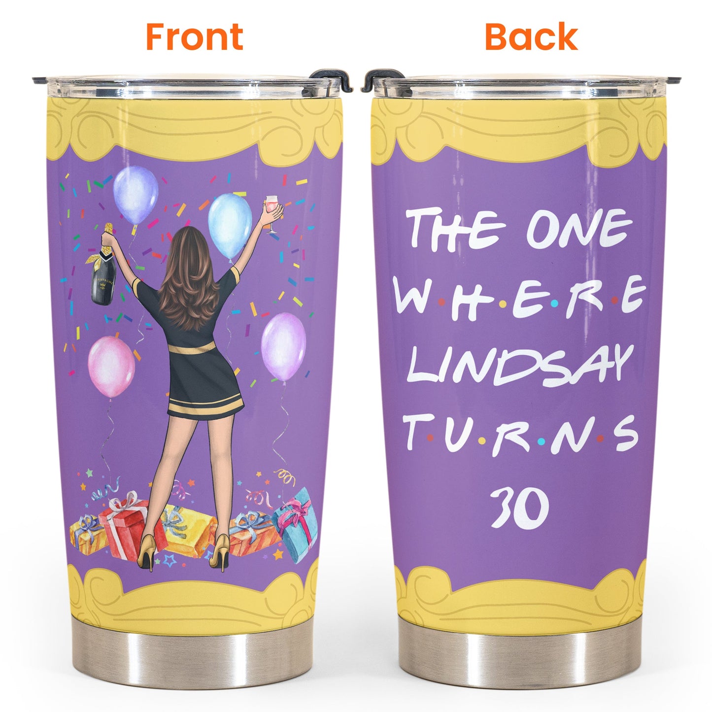 The One Where "Name" Turns Any "Age", Friend Custom Tumbler, Birthday Gift For Friends-Macorner