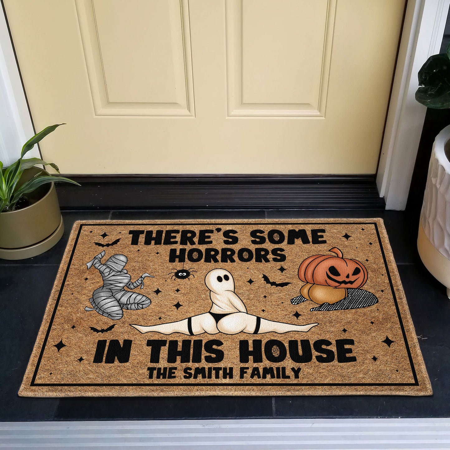 There's Some Horrors In This House - Personalized Doormat
