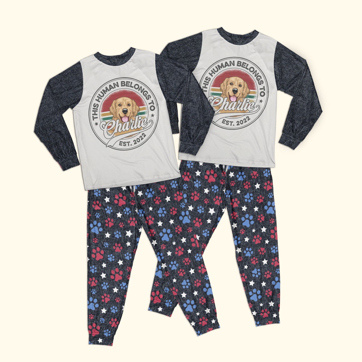 This Human Belong To - Personalized Pajamas Set - Birthday, Loving Gift For Dog Lover, Dog Owner, Dog Dad, Dog Mom