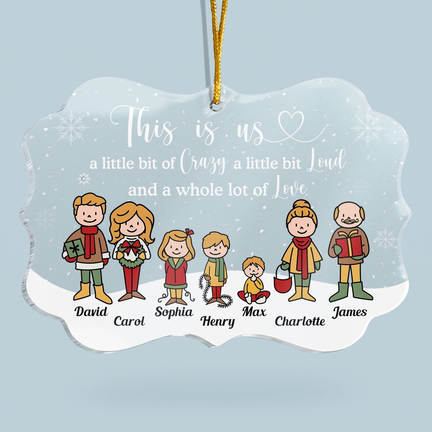 This Is Us - Personalized Acrylic Ornament - Christmas, New Year Gift For Dad, Mom, Kids, Family Member