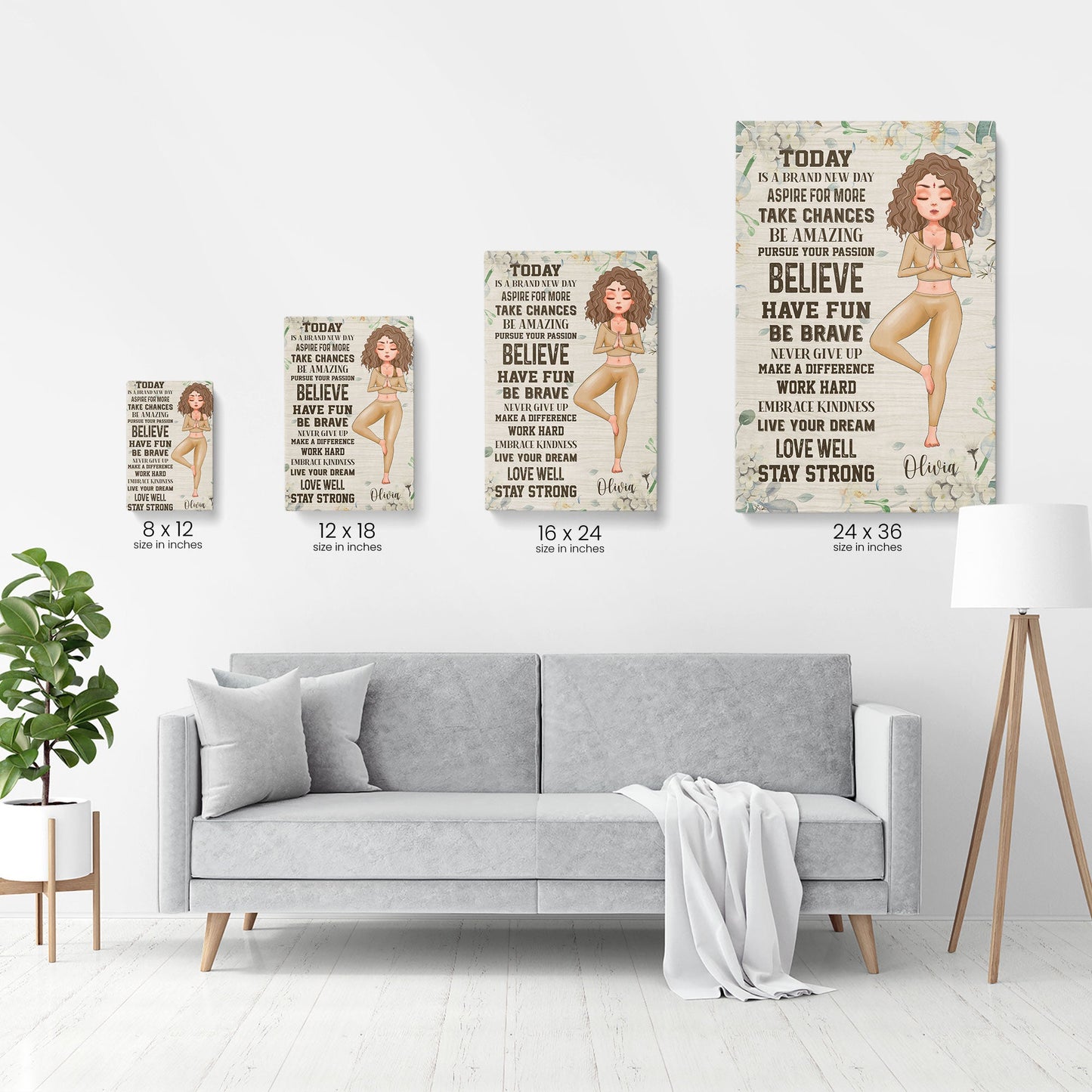 Today Is A Brand New Day - Personalized Poster/Canvas - Gift For Yoga Lover