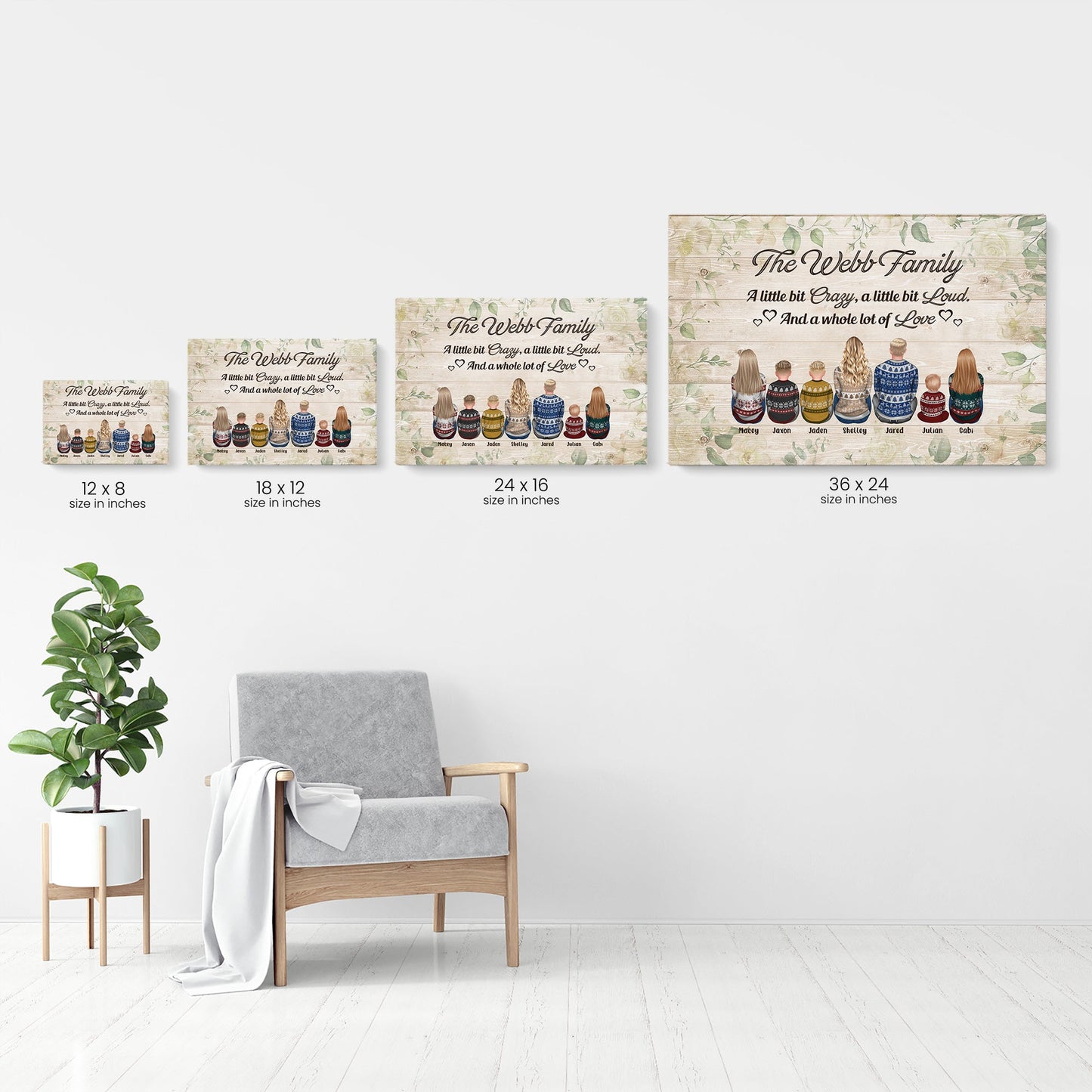 Together We Make A Family - Personalized Poster/Wrapped Canvas - Christmas Gift For Family