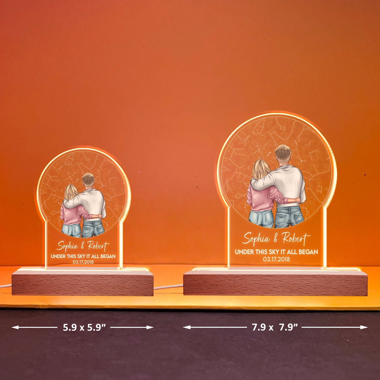 Under This Sky It All Began - Personalized LED Light