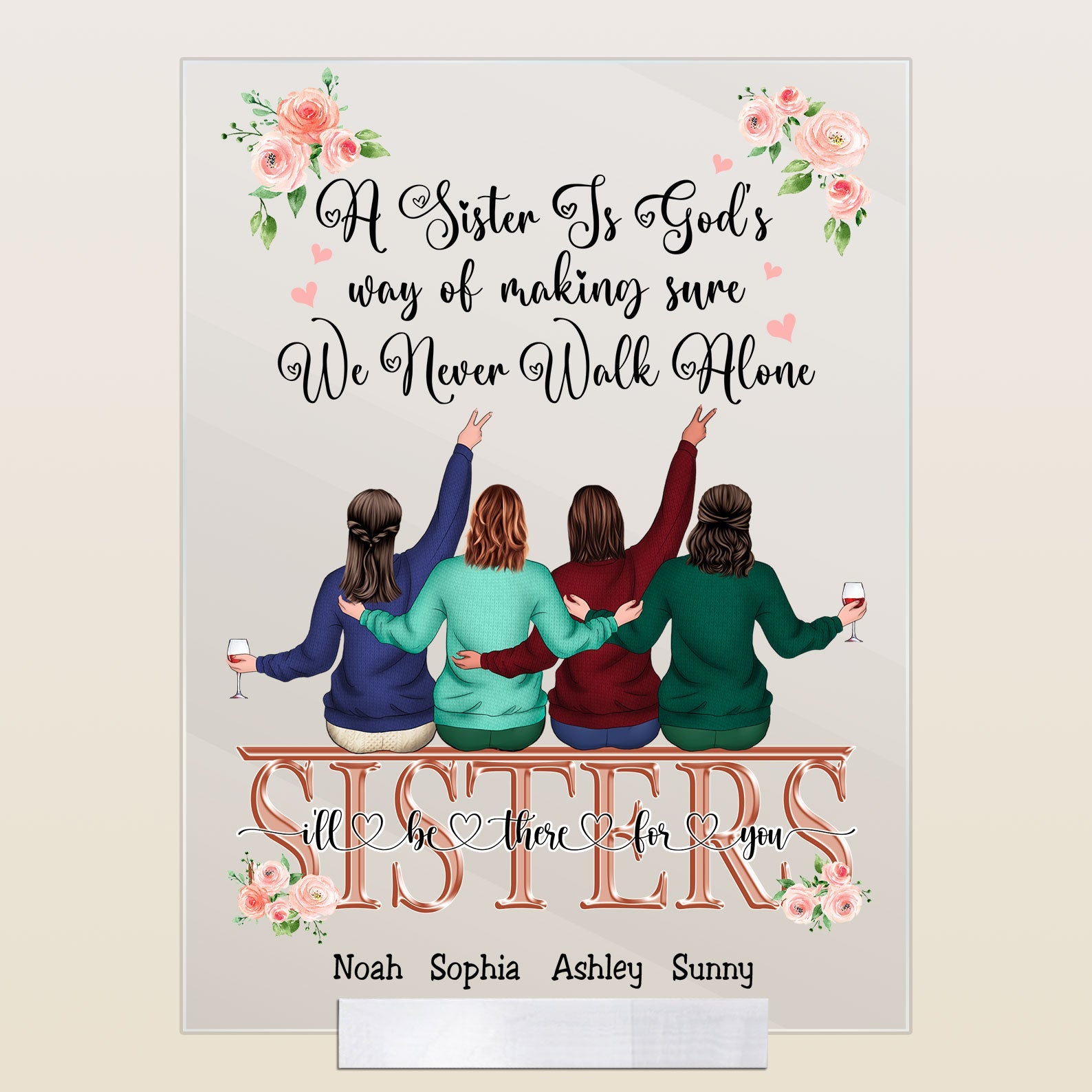 Personalized Sister Gifts, Sister Custom Photo Canvas, Birthday Present for  Sister, A Sister is God's Way of Making Sure We Never Walk Alone - Best