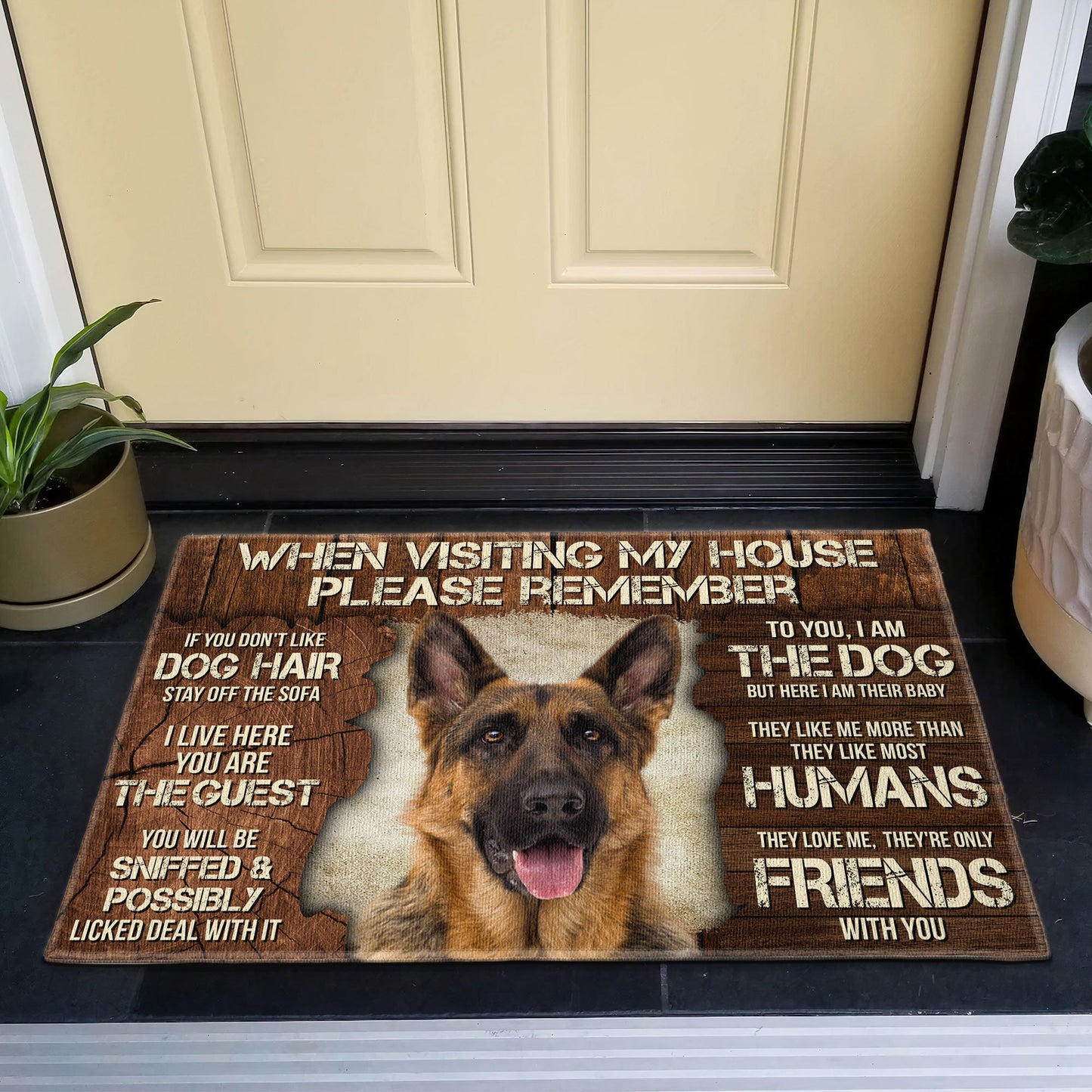 When Visiting My House Please Remember - Personalized Photo Doormat