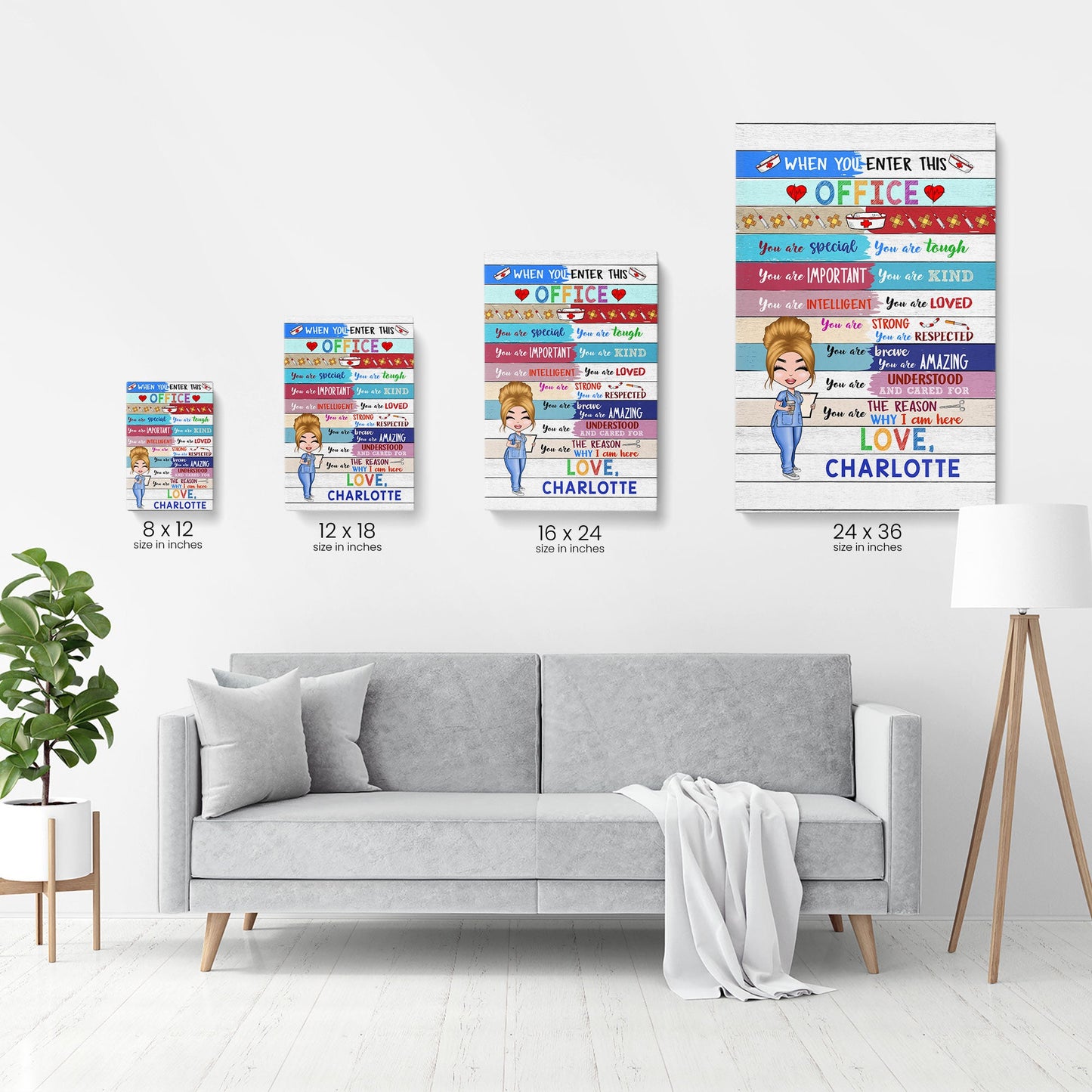 When You Enter This Office - Personalized Poster/Wrapped Canvas - Gift For Doctor & Nurse