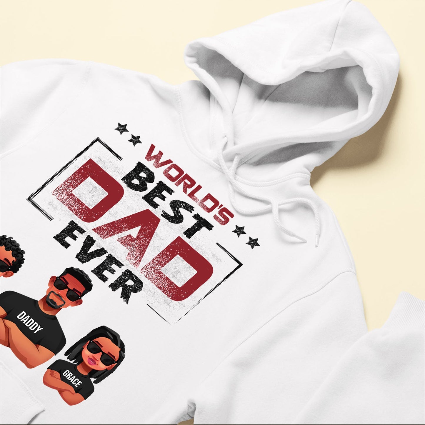 Father's Day Gifts, World's Best Dad Ever (Light Version) - Personalized Shirt
