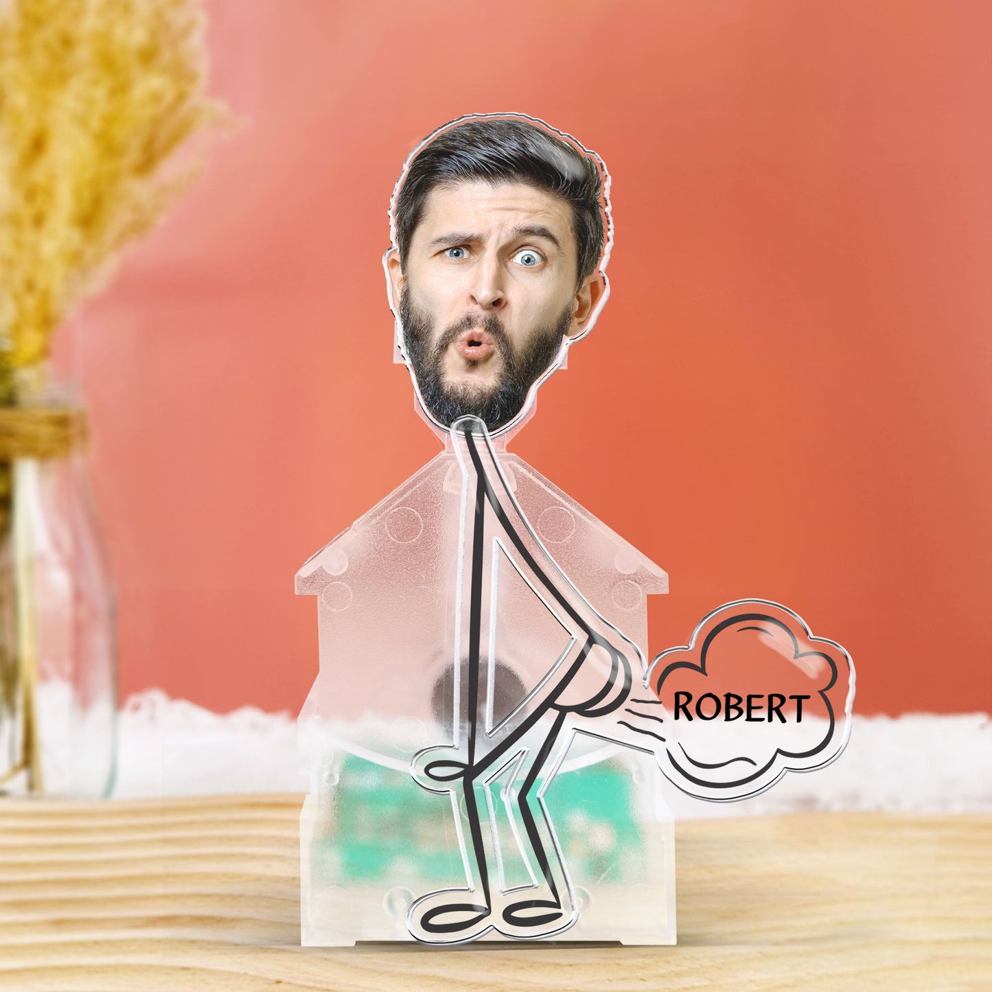 World's Greatest Farter Funny For Dad - Personalized Photo Shaking Head Acrylic Standee