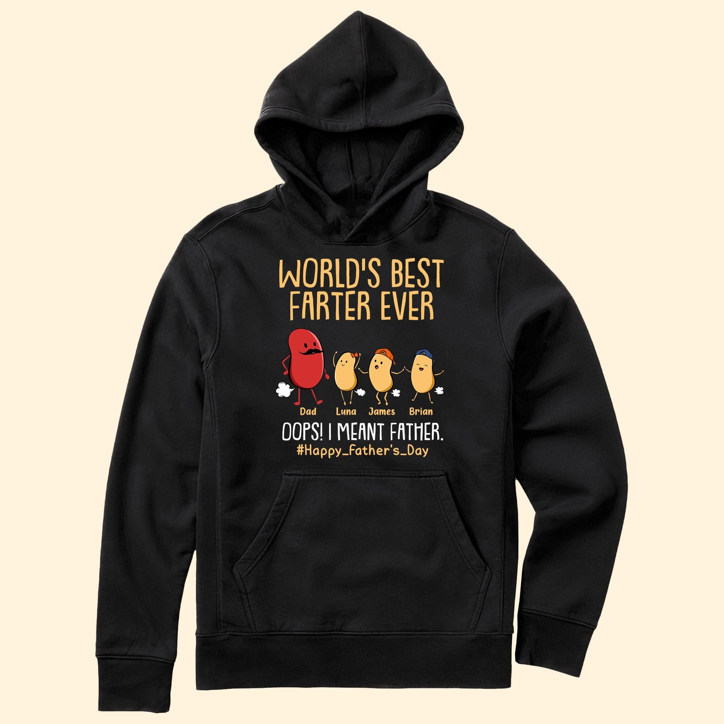 Father's Day Gifts, World's Best Farter Ever I Mean Father Funny Ver Black - Personalized Shirt
