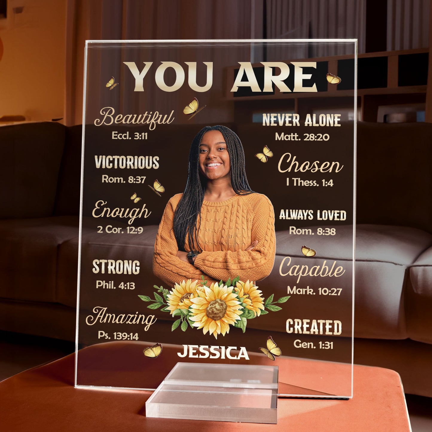 You Are Beautiful Victorious - Personalized Acrylic Photo Plaque