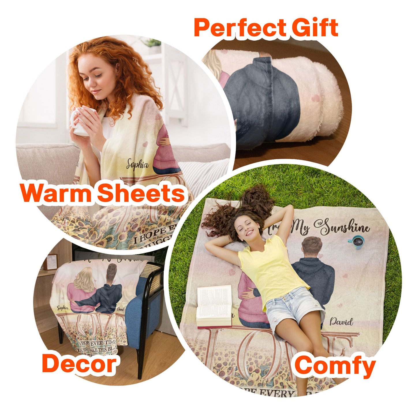 You Are My Sunshine - I Love You - Personalized Blanket - Birthday, Anniversary Gift For Couple, Husband, Wife, Lover