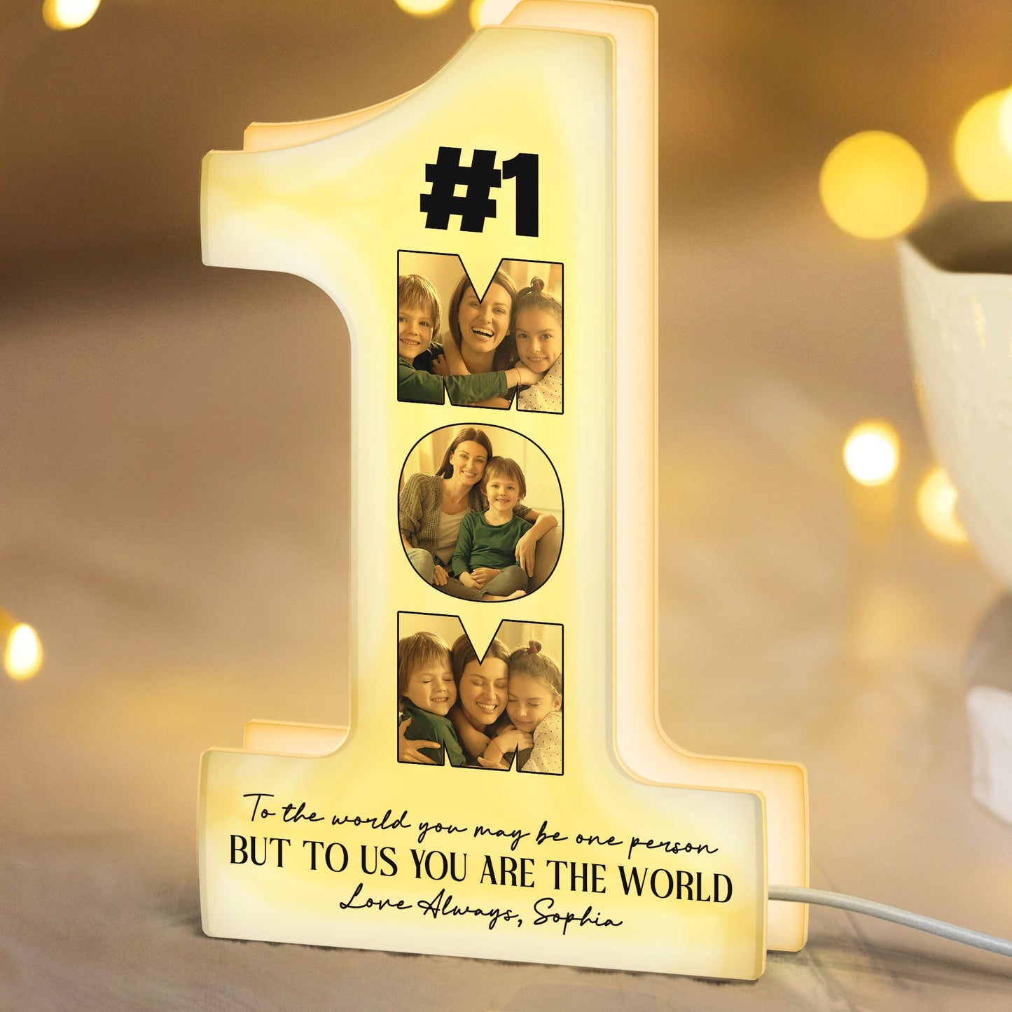 You Are The World - Personalized Photo Light Box