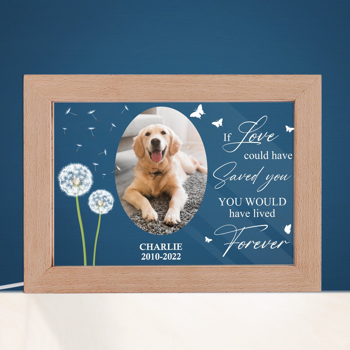 You Were My Favorite Hello And My Hardest Goodbye - Personalized Photo Frame Lamp