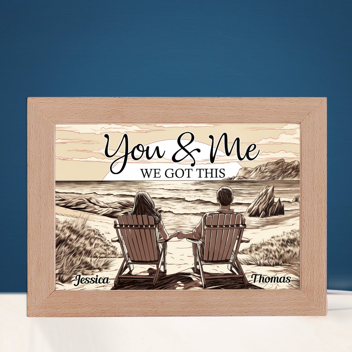 You & Me We Got This - Personalized Frame Lamp